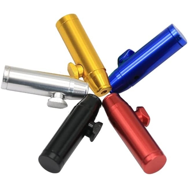 Snuff Bullet Sniffer 5PCS Aluminum Leak-Proof Sniffer Snorter Portable Powder Dispenser Storage Set - Image 5