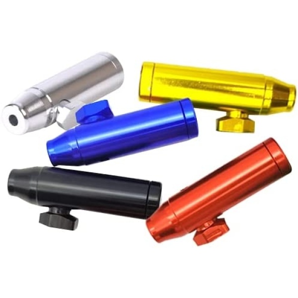 Snuff Bullet Sniffer 5PCS Aluminum Leak-Proof Sniffer Snorter Portable Powder Dispenser Storage Set - Image 6