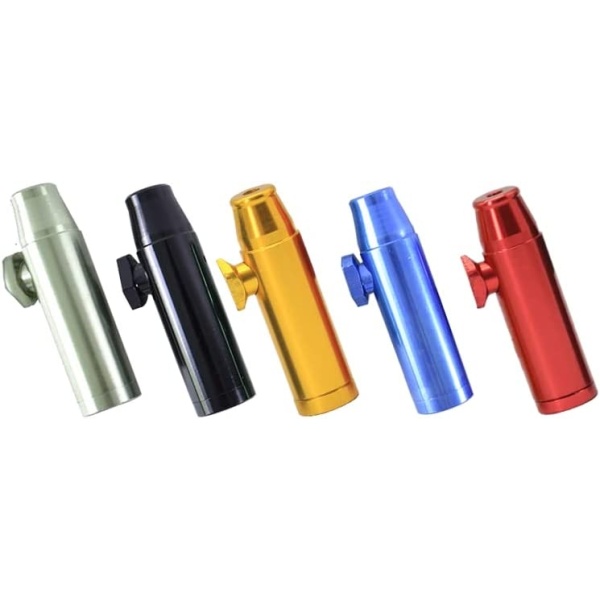 Snuff Bullet Sniffer 5PCS Aluminum Leak-Proof Sniffer Snorter Portable Powder Dispenser Storage Set - Image 4
