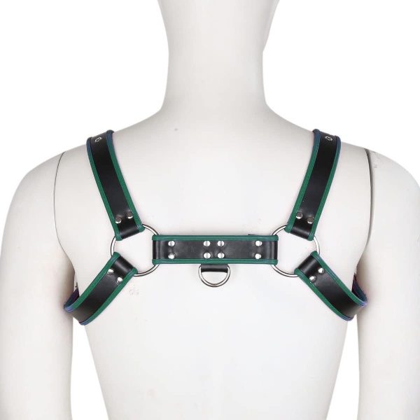QUYUWOWO Harness for Man Adjustable Leather Harness Body Chest Half Harness Punk Belt Clubwear Costume (Multi-Color) - Image 44