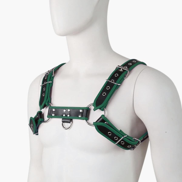 QUYUWOWO Harness for Man Adjustable Leather Harness Body Chest Half Harness Punk Belt Clubwear Costume (Multi-Color) - Image 46