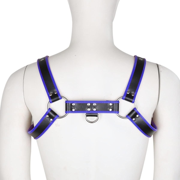 QUYUWOWO Harness for Man Adjustable Leather Harness Body Chest Half Harness Punk Belt Clubwear Costume (Multi-Color) - Image 4