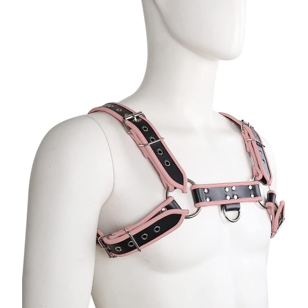 QUYUWOWO Harness for Man Adjustable Leather Harness Body Chest Half Harness Punk Belt Clubwear Costume (Multi-Color) - Image 21