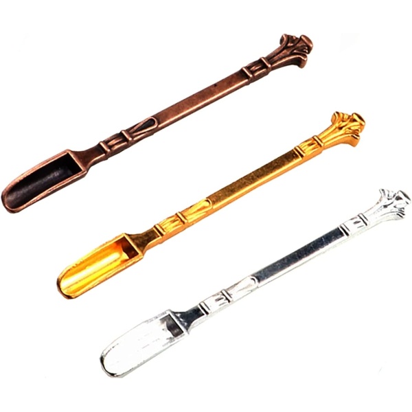 IXIGER Snuff spoon,3 pcs Coke spoon, Micro Spoon Spatula Spoon,Assorted(Gold, Silver,Bronze) - Image 5