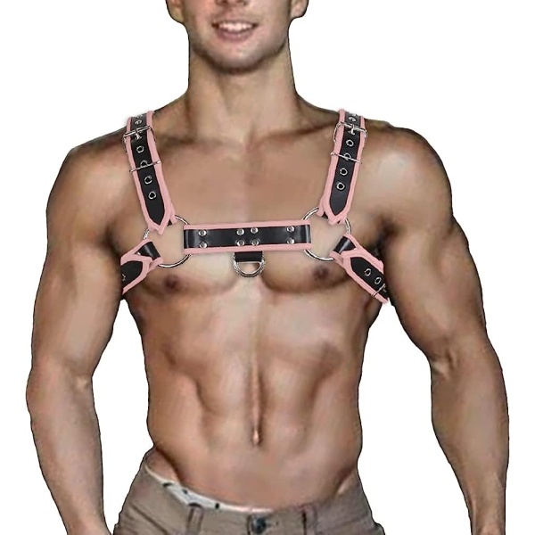 QUYUWOWO Harness for Man Adjustable Leather Harness Body Chest Half Harness Punk Belt Clubwear Costume (Multi-Color) - Image 19