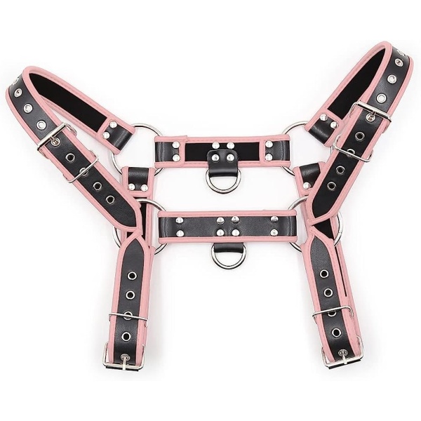 QUYUWOWO Harness for Man Adjustable Leather Harness Body Chest Half Harness Punk Belt Clubwear Costume (Multi-Color) - Image 20