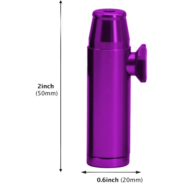 iSnuff Snuff Bullet Sniffer Snorter Dispenser (Metal) Multi-Color Amsterdam Style - Leak-Proof Storage Bottle Rocket Bullet - Image 13