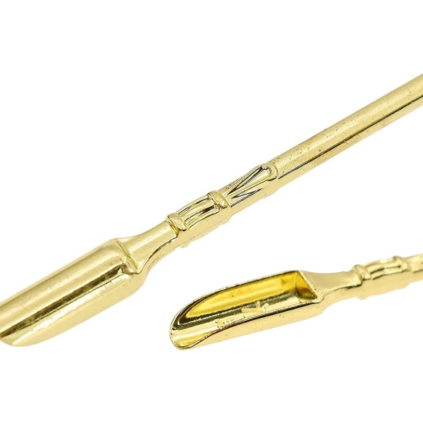 IXIGER Snuff spoon,3 pcs Coke spoon, Micro Spoon Spatula Spoon,Assorted(Gold, Silver,Bronze) - Image 3