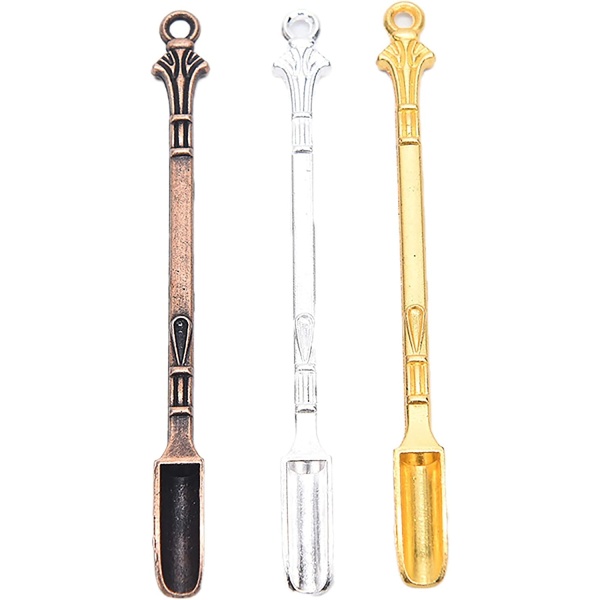 IXIGER Snuff spoon,3 pcs Coke spoon, Micro Spoon Spatula Spoon,Assorted(Gold, Silver,Bronze)