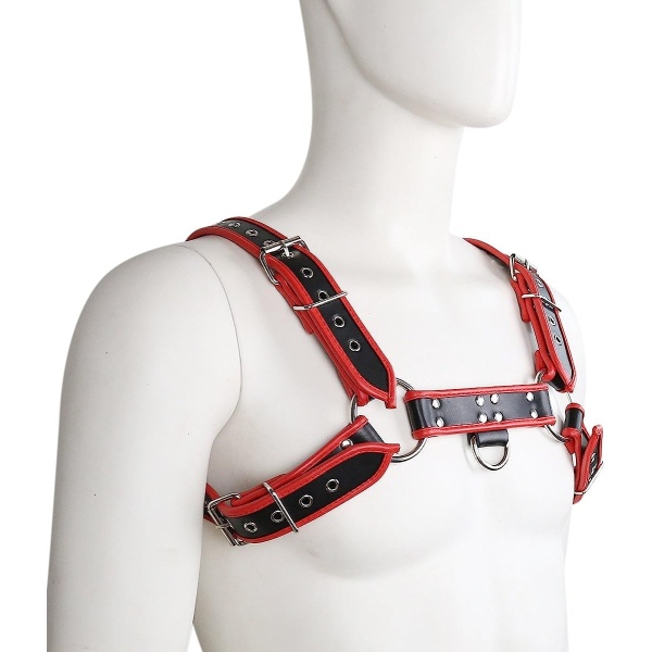 QUYUWOWO Harness for Man Adjustable Leather Harness Body Chest Half Harness Punk Belt Clubwear Costume (Multi-Color) - Image 10