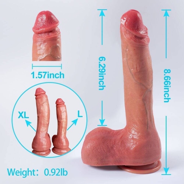 Realistic Dildo Multi-Size Feels Like Skin, Soft Dildo with Strong Suction Cup, Thick Dildo, Adult Sensory Toys, Sex Toys for Men - Image 2