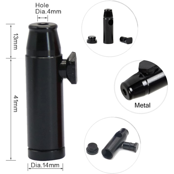 Snuff Bullet Sniffer 5PCS Aluminum Leak-Proof Sniffer Snorter Portable Powder Dispenser Storage Set - Image 2