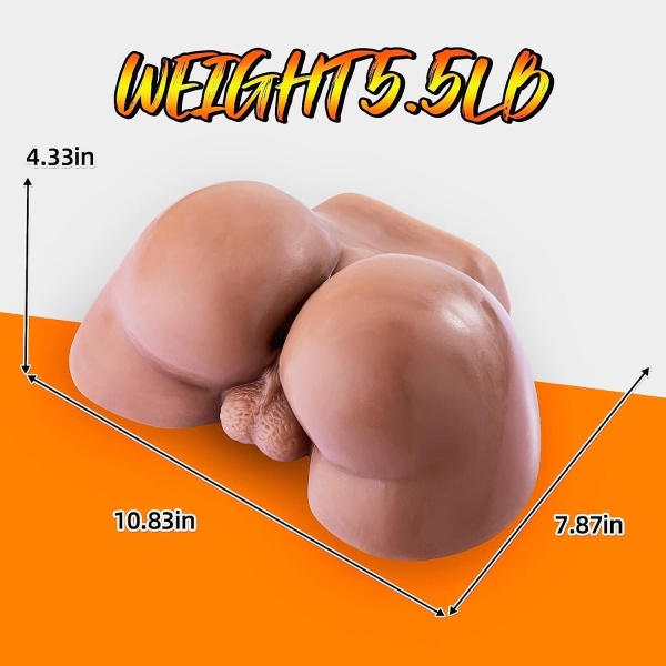 5.5Lb Lifelike Sex Doll for Gay Male Masturbator Realistic Testicles Anus Male Stroker Sex Toy for Masturbation Brown - Image 4