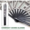 GloFX Folding Fan - Money Stack - Large Rave Clack Folding Hand Fan for Men/Women - for EDM, Music Festival, Club, Event, Party, - Image 2
