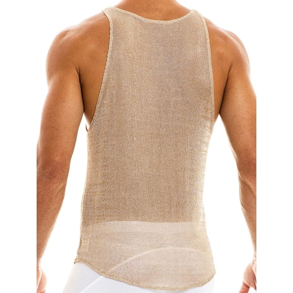 INCERUN Men's Casual Loose Sleeveless Scoop Neck Tank Top Transparent Beach Yoga Basics Stretch Tank Tops Summer A Shirts - Image 4