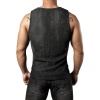 JOGAL Men's Mesh Fitted Sleeveless Muscle Tank Top - Image 2