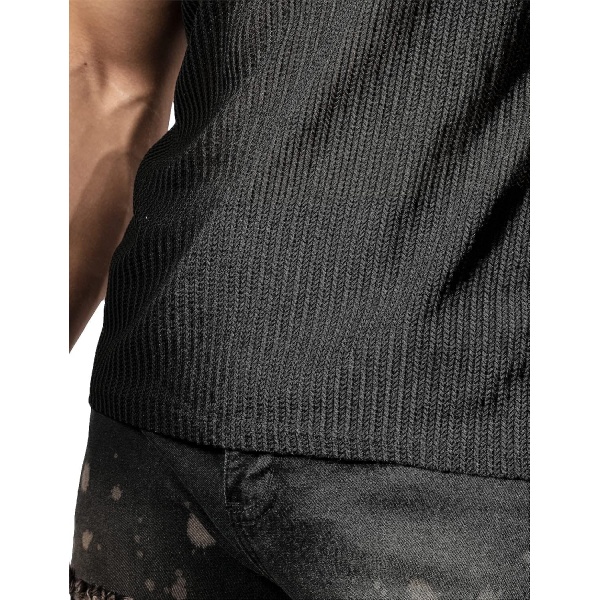 JOGAL Men's Mesh Fitted Sleeveless Muscle Tank Top - Image 6